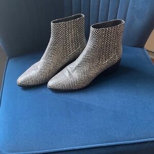 rag & bone Black and White Ankle Boots
